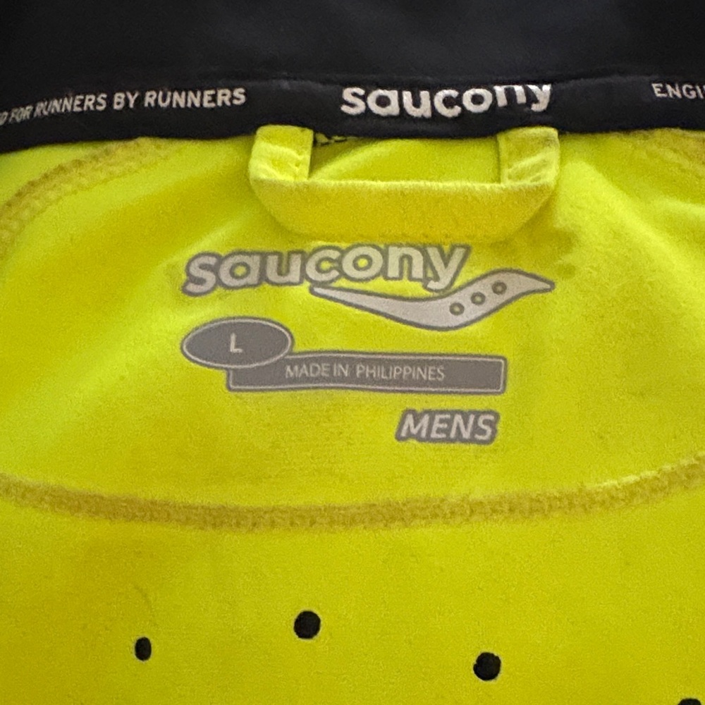 Saucony Men's Neon Yellow Performance Jacket